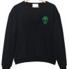 Alien Head Green Sweatshirt