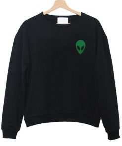 Alien Head Green Sweatshirt