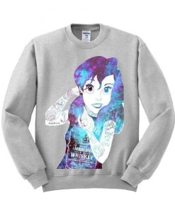 Ariel Little Mermaid Galaxy Unisex Sweatshirt