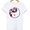 Flowers Yin Yang Art Unisex Tshirt
