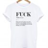 Fuck Meaning Quote Tshirt