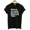 Mike Lucas Dustin Eleven Stranger Things Main Character Names T-shirt