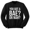 You Got A Bae Or Nah Sweatshirt