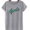 Girls Green Letters T-shirt