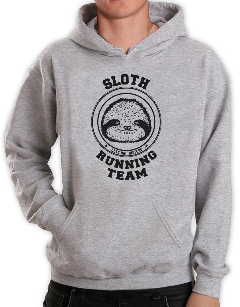 Sloth Running Team Hoodie - wearyoutry.com