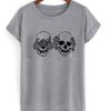No See No Hear Skull T-shirt