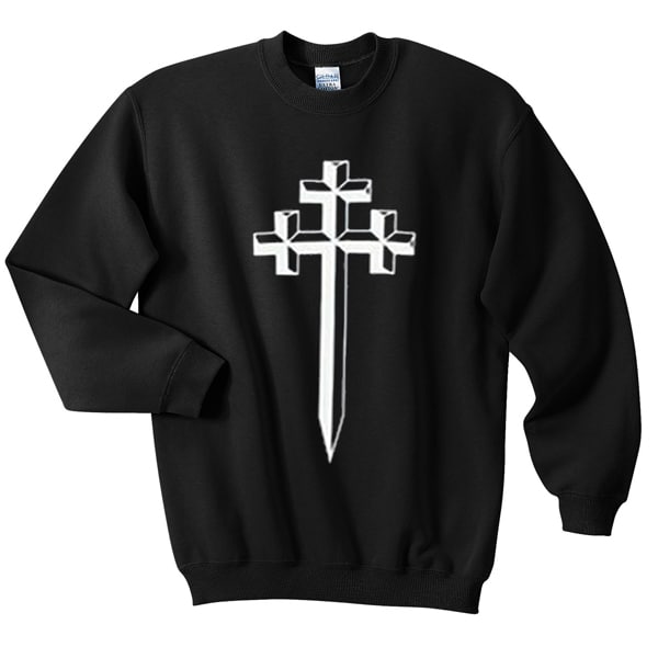 Cross Symbol Sweatshirt - wearyoutry.com