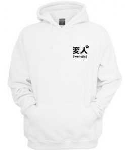 Japanese Weirdo Pocket Print Hoodie