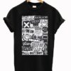 Punk Rock Band Names Collage T-shirt