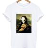 Alien Mona Lisa Painting T-shirt