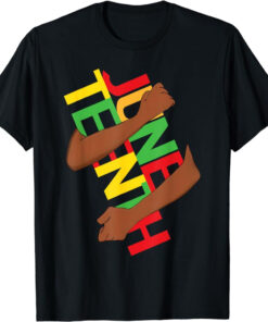 Black Hand Hug Juneteenth Black History Month Africa t-shirt