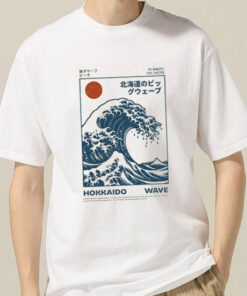 Hokkaido Wave Retro Japanese Surf T-Shirt
